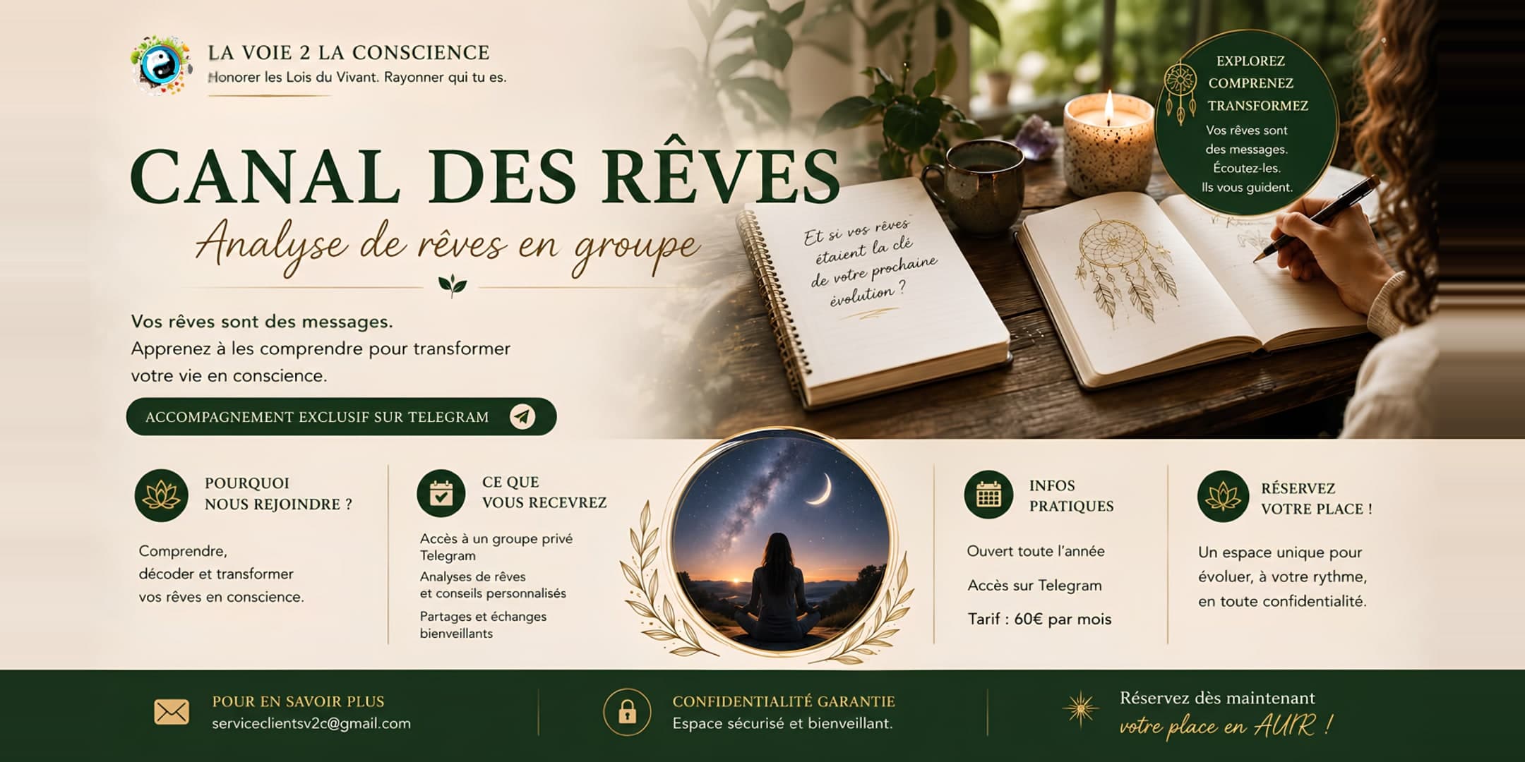 Affiche — Canal des Rêves — analyse de rêves en groupe